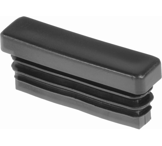 Изображение товара Заглушка пластиковая Миниворкс прямоугольная 10х40, с плоской шляпкой, серия ILR, стенка 1,5-2,0 мм, цвет черный –  (10 шт.) ILR40x10