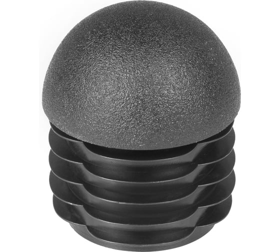 Изображение товара Заглушка пластиковая Миниворкс круглая Ø45, сферическая, серия ILTT, стенка 1.5-2.5 мм, цвет черный – (5 шт.) ILTT45