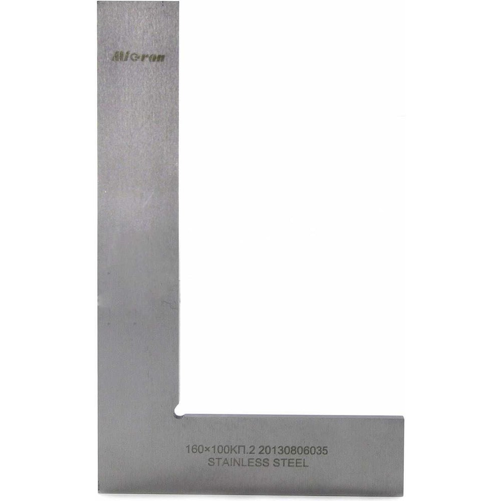 Изображение товара Поверочный угольник Micron УП 630х400 профиль 2 с калибровкой профессиональный