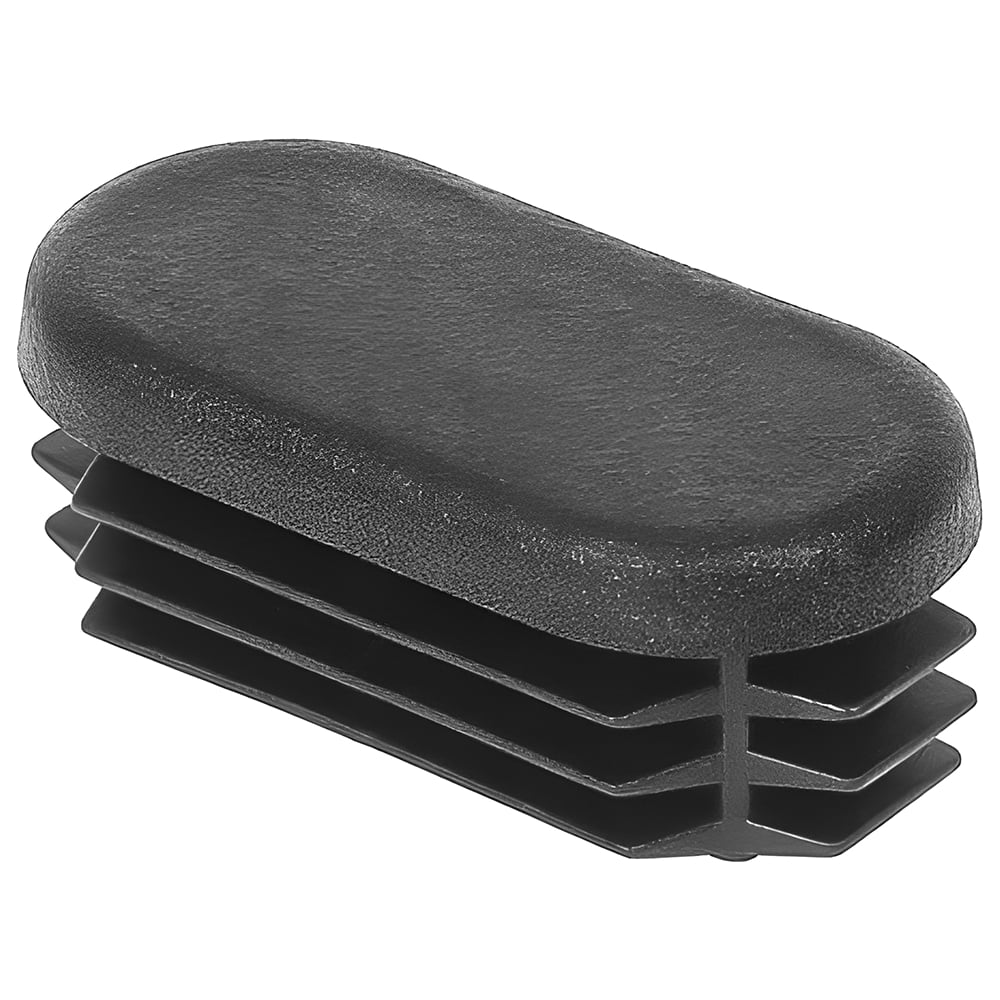 Изображение товара Декоративная пластиковая заглушка Миниворкс овальная 20х40 черная (50 шт.)