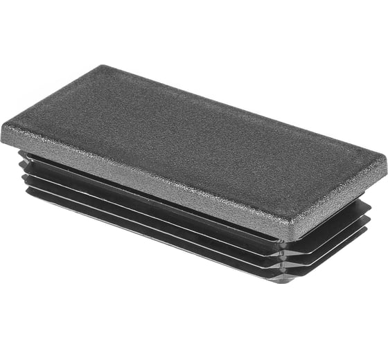 Изображение товара Заглушка пластиковая Миниворкс прямоугольная 40х80, практичная, серия ILR, стенка 3.0-5.0 мм, цвет черный –  (3 шт.) ILR80x40+3