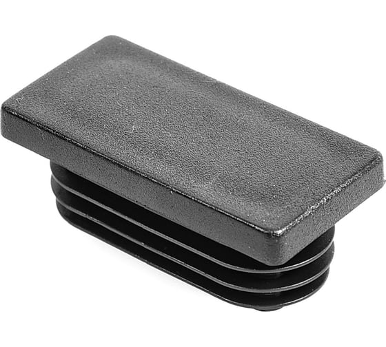 Изображение товара Заглушка пластиковая Миниворкс прямоугольная 25х50, практичная, серия ILR, стенка 3.0-4.5 мм, цвет черный –  (10 шт.) ILR50x25+3