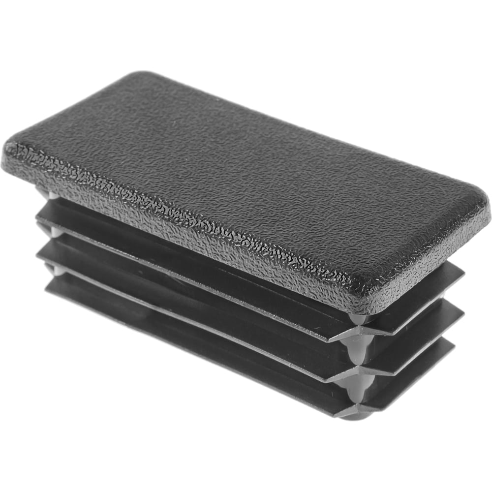 Изображение товара Пластиковая заглушка Миниворкс прямоугольная 30х60 мм черная 15 шт