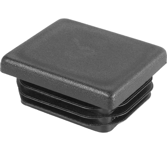 Изображение товара Заглушка пластиковая Миниворкс прямоугольная 35х40, практичная, серия ILR, стенка 1.0-3.0 мм, цвет черный –  (10 шт.) ILR40x35