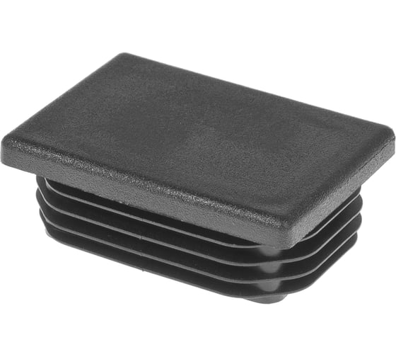 Изображение товара Заглушка пластиковая Миниворкс прямоугольная 34х55, практичная, серия ILR, стенка 1.5-4.0 мм, цвет черный – (10 шт.) ILR55x34