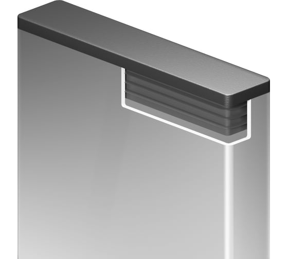 Изображение товара Заглушка пластиковая Миниворкс прямоугольная 40х150, практичная, серия ILR, стенка 2.0-4.5 мм, цвет черный –  (1 шт.) ILR150x40