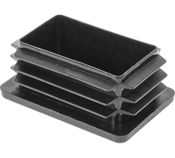 Изображение товара Заглушка пластиковая Миниворкс прямоугольная 40х60 мм, с плоской шляпкой, цвет серый –  (15 шт.) 40-60ПСС