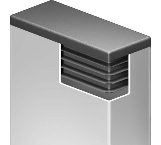 Изображение товара Заглушка пластиковая Миниворкс прямоугольная 30х70, практичная, серия ILR, стенка 0.8-3.5 мм, цвет черный –  (3 шт.) ILR70x30