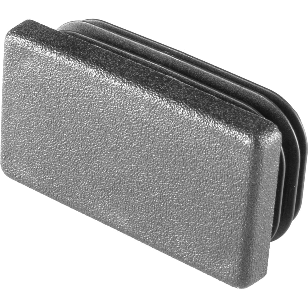 Изображение товара Заглушка пластиковая Миниворкс прямоугольная 25х45 черная (10 шт.)