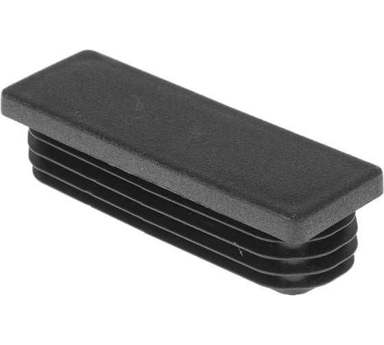 Изображение товара Заглушка пластиковая Миниворкс прямоугольная 25х75, практичная, серия ILR, стенка 1.0-3.0 мм, цвет черный –  (5 шт.) ILR75x25