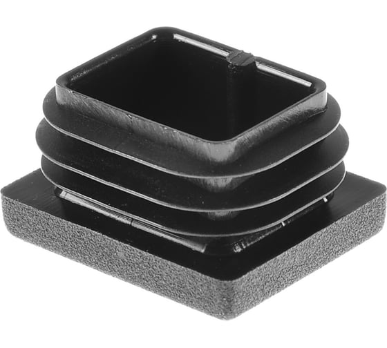 Изображение товара Заглушка пластиковая Миниворкс прямоугольная 25х30, практичная, серия ILR, стенка 0.8-3.0 мм, цвет черный –  (10 шт.) ILR30x25