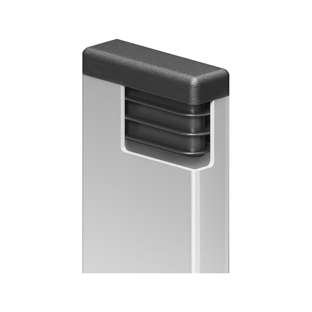 Изображение товара Заглушка пластиковая Миниворкс прямоугольная 15х35 черная серия ILR (15 шт.)