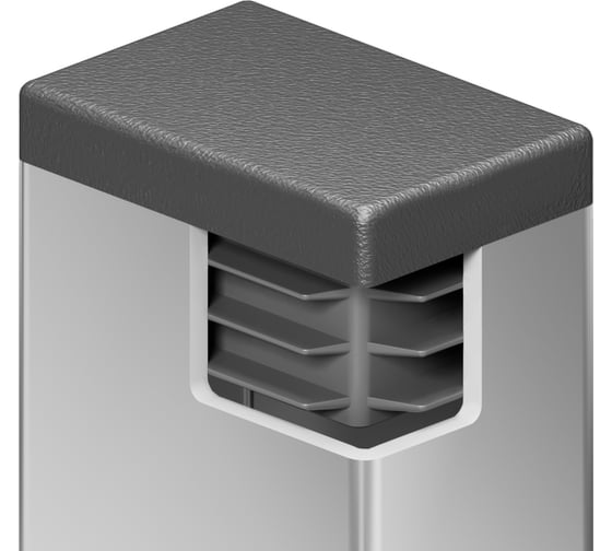 Изображение товара Заглушка пластиковая Миниворкс прямоугольная 20х30, практичная, цвет белый –  (25 шт.) 20-30ПБС