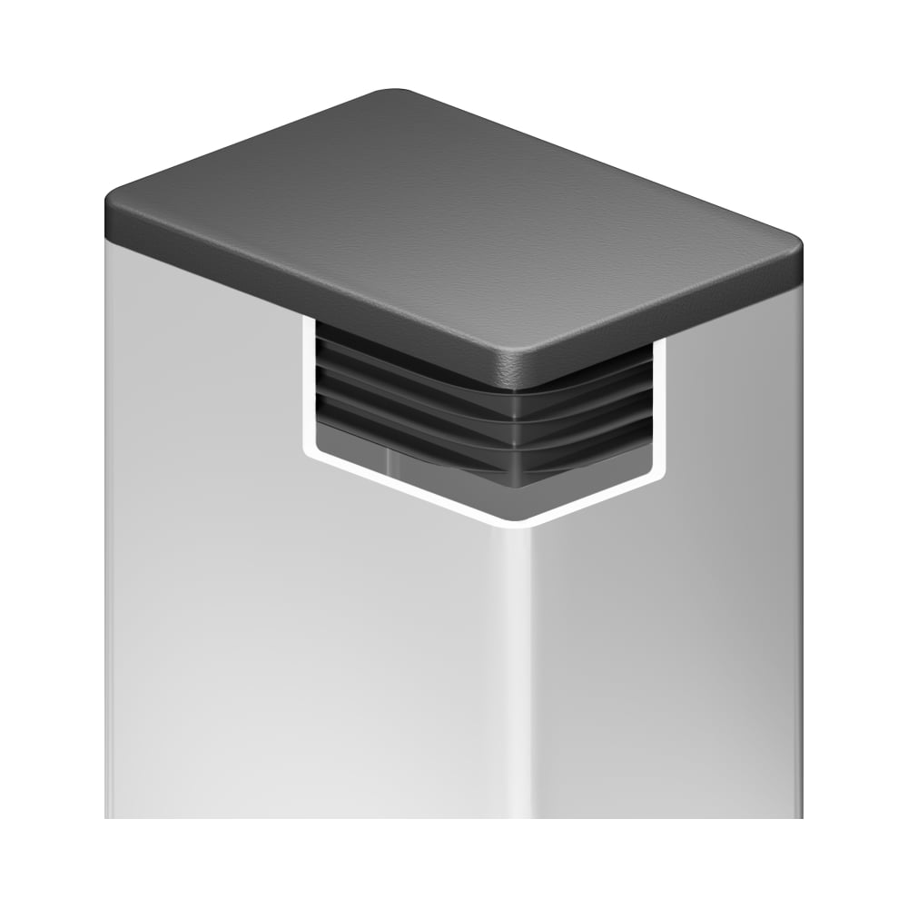 Изображение товара Заглушка пластиковая Миниворкс прямоугольная серия ILR 60х80 серый 10 шт