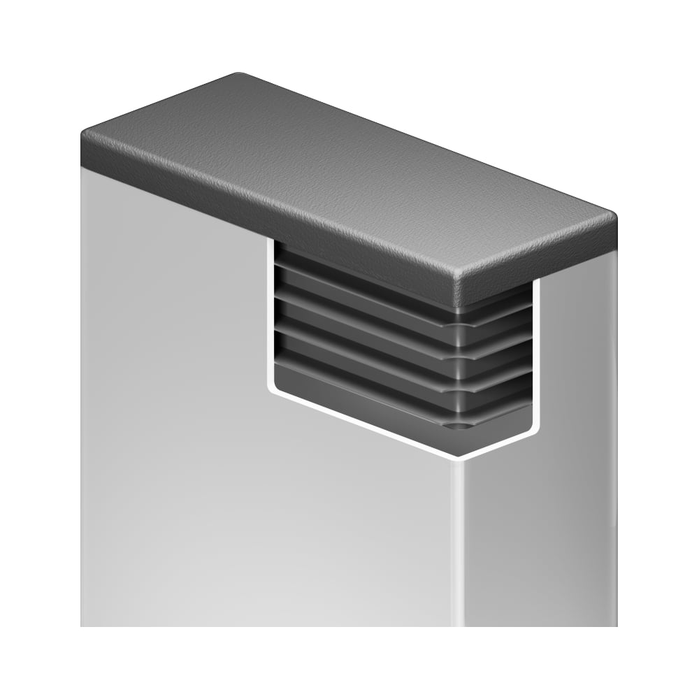 Изображение товара Заглушка пластиковая Миниворкс прямоугольная 60х120 мм с плоской шляпкой