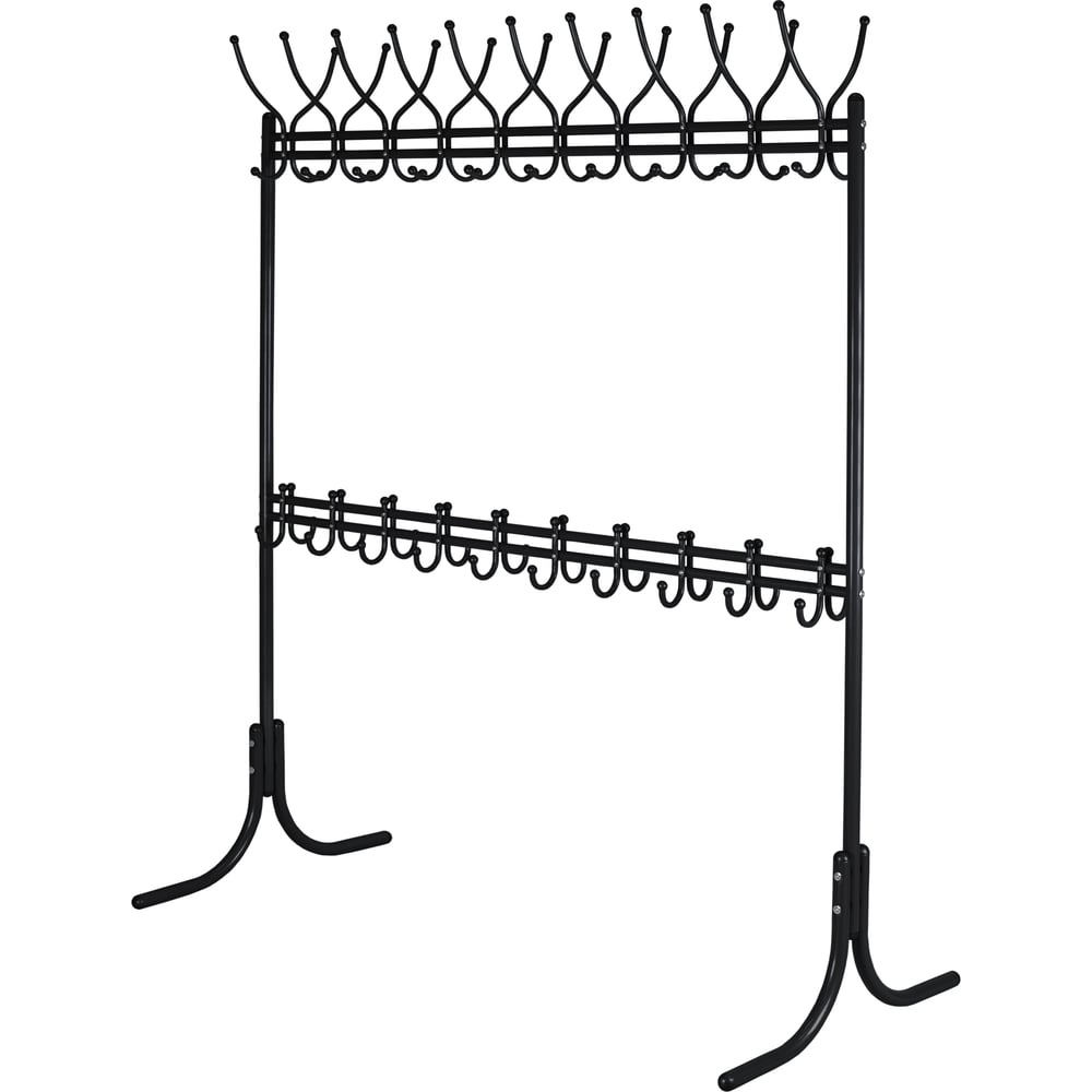 Изображение товара Вешалка напольная Мебелик М 12М чёрный - современная гардеробная с 40 рожками