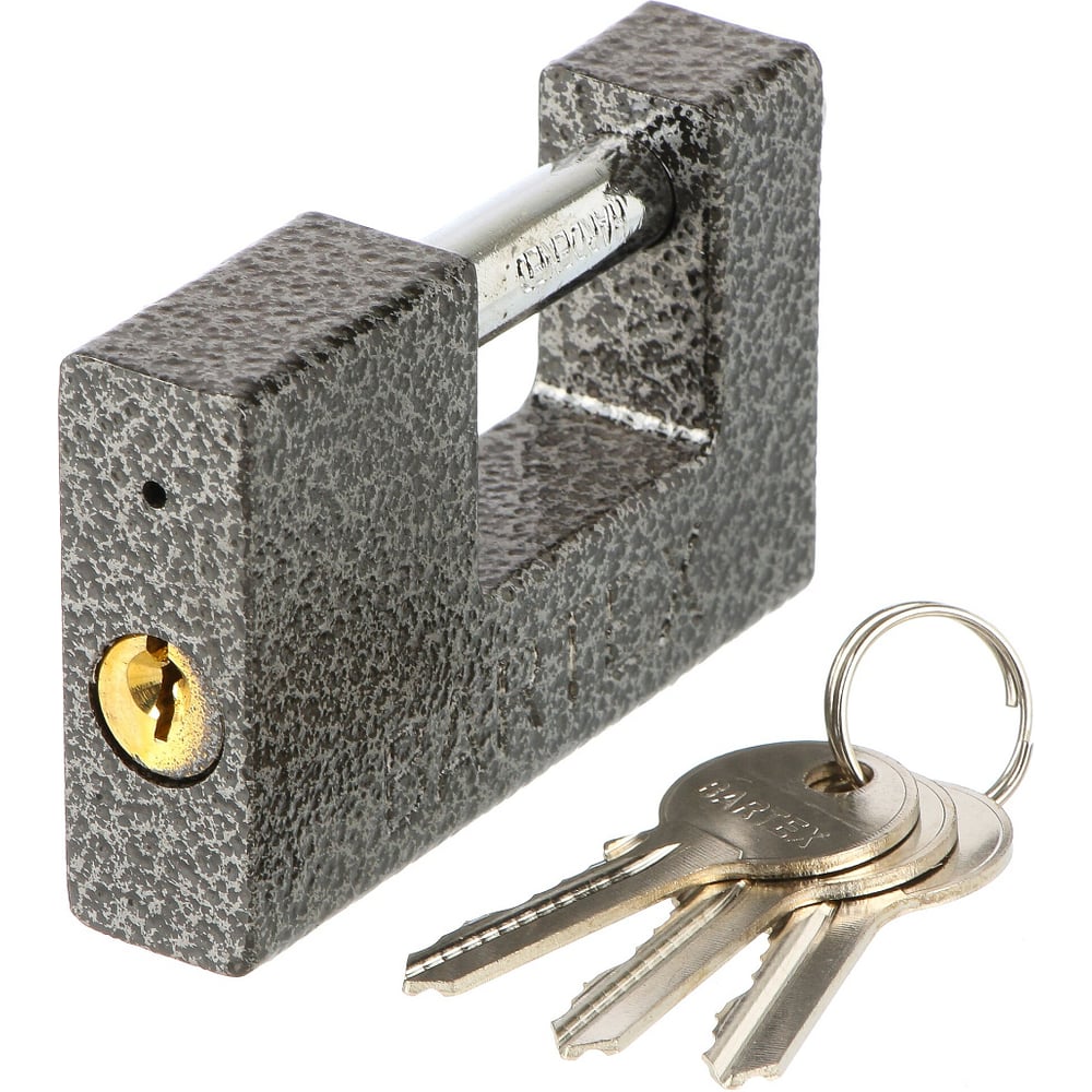 Изображение товара Гаражный навесной замок Bartex 90 мм из чугуна с цилиндровым механизмом