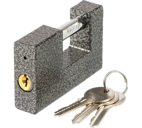 Изображение товара Замок навесной Bartex блистер, гаражный, 90 мм, чугунный, 3 кл 504665