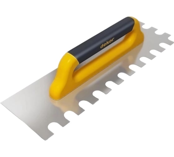 Изображение товара Терка зубчатая SAMGRUPP с пласт. ручкой 300 мм DEKOR DEK-342