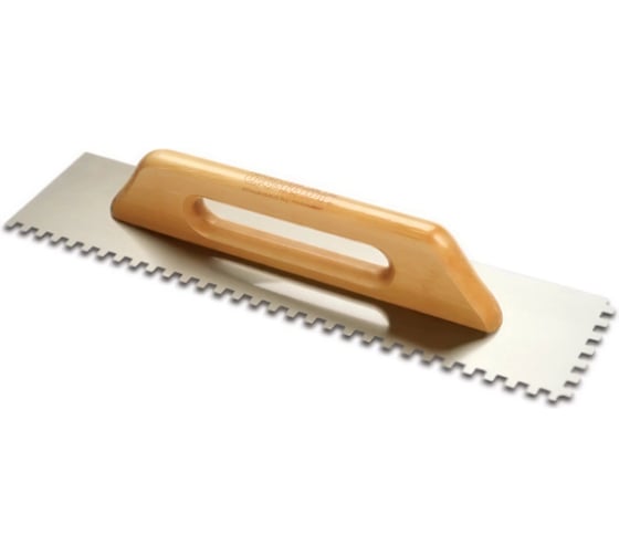 Изображение товара Гладилка зубчатая SAMGRUPP 8х8 500 мм нерж. сталь с деревянной ручкой DEKOR DEK-140