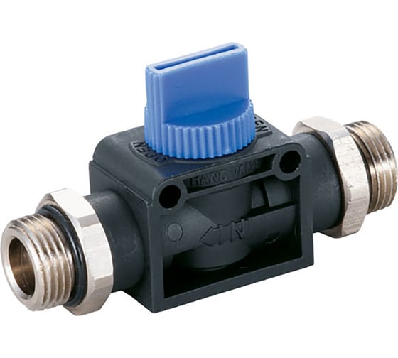 Изображение товара Клапан отсечной с ручным управлением G3/8"-G3/8" CDC Pneumatics HVM G03G03