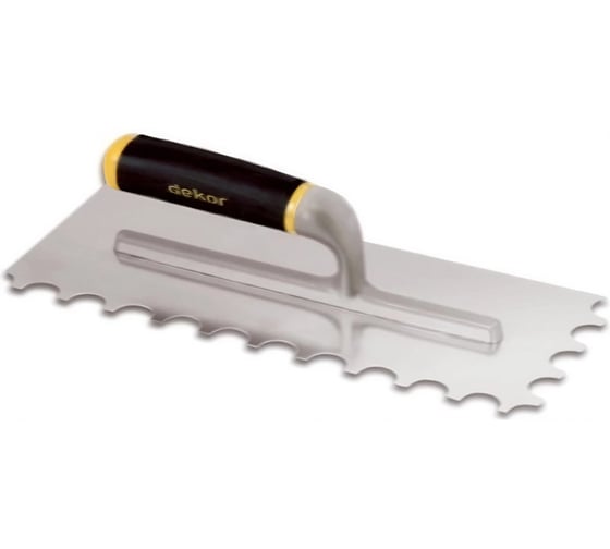 Изображение товара Гладилка зубчатая SAMGRUPP SAMGRUPP U - зуб 300 мм для мрамора с открытой аллюм. ручкой DEKOR  DEK-522