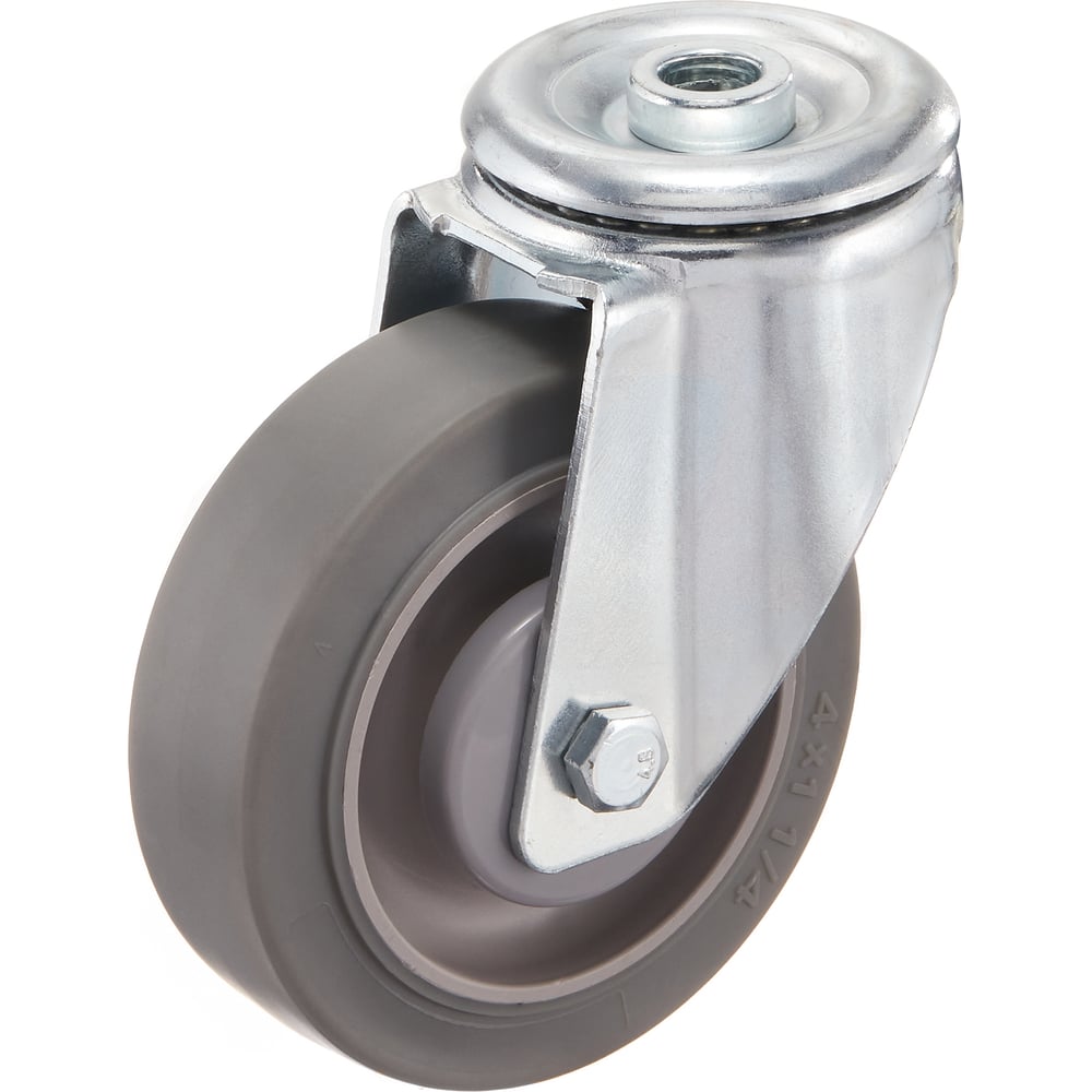 Изображение товара Поворотное колесо Стелла-техник 100мм грузоподъемность 100кг термопластичная резина