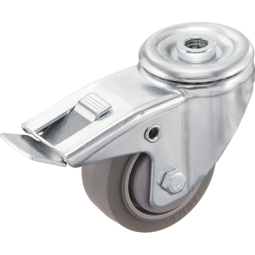 Изображение товара Поворотное колесо с тормозом 75 мм грузоподъемность 70 кг промышленное