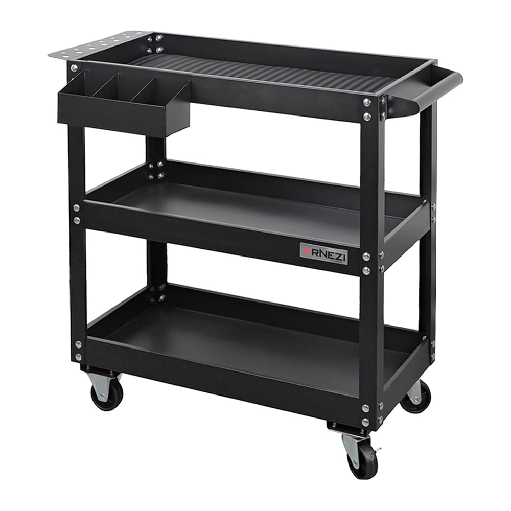 Изображение товара Тележка инструментальная Arnezi R7201103 3 полки черная профессиональная