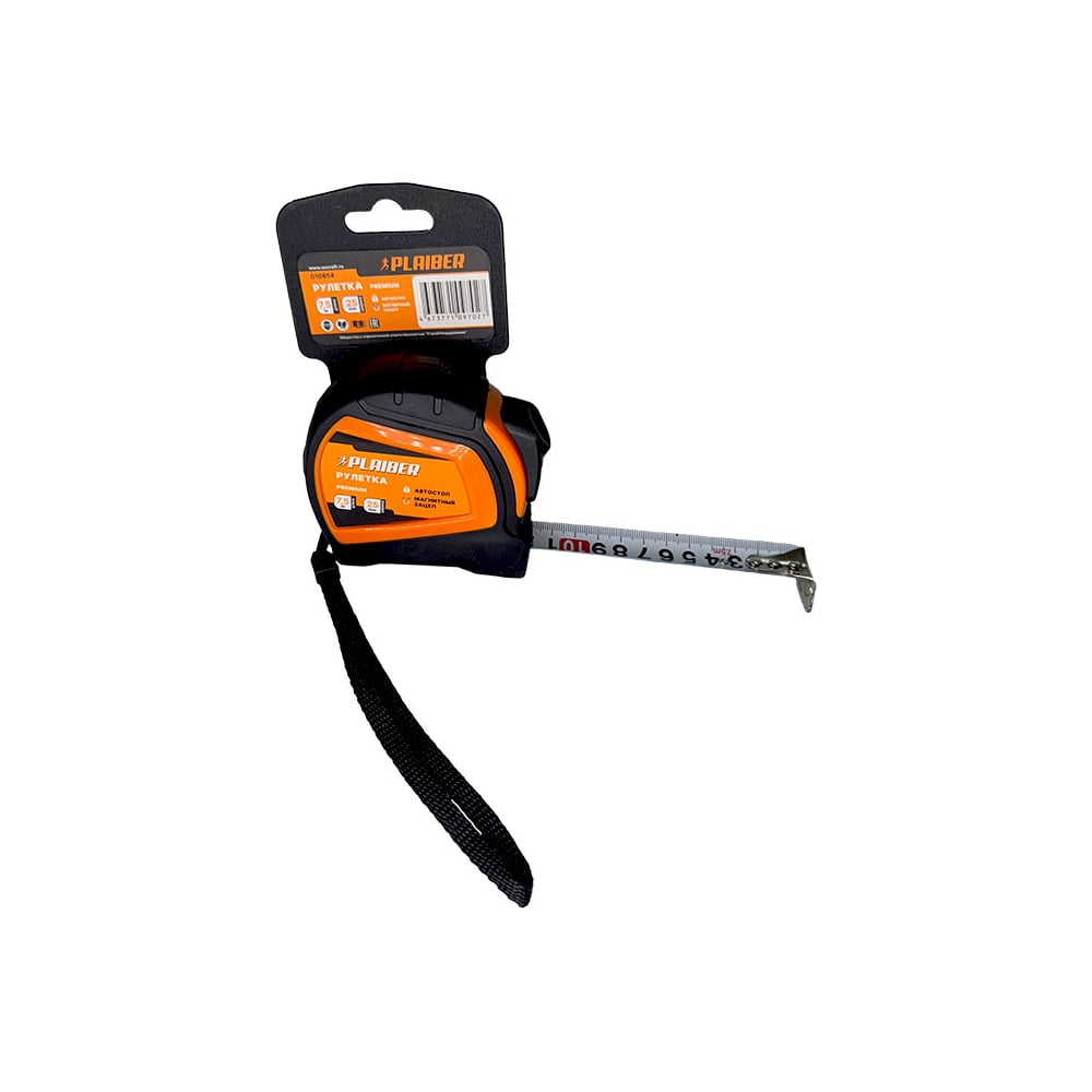 Изображение товара Рулетка PLAIBER 7,5m х25mm Premium с магнитным зацепом
