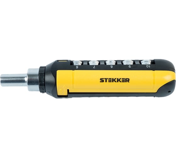 Изображение товара Отвертка реверсивная STEKKER STLS003 с битами, 15 предметов 50407