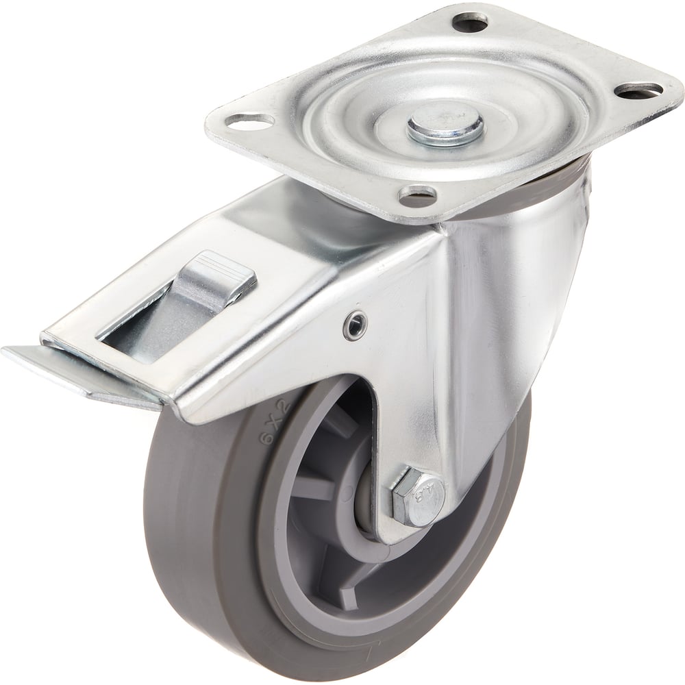 Изображение товара Поворотное колесо с тормозом Стелла-техник 150мм промышленные грузоподъемность 250кг