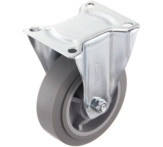 Изображение товара Колесо неповоротное Стелла-техник 150мм, грузоподъемность 250кг, термопластичная серая резина, полипропилен N48150TPRF