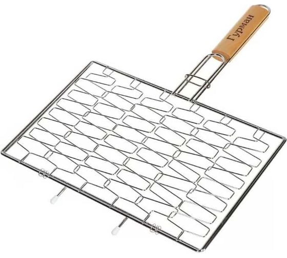 Изображение товара Решетка барбекю Гурман 340х220х30 мм, сталь, рукоятка дерево, плоская CB1908 424826