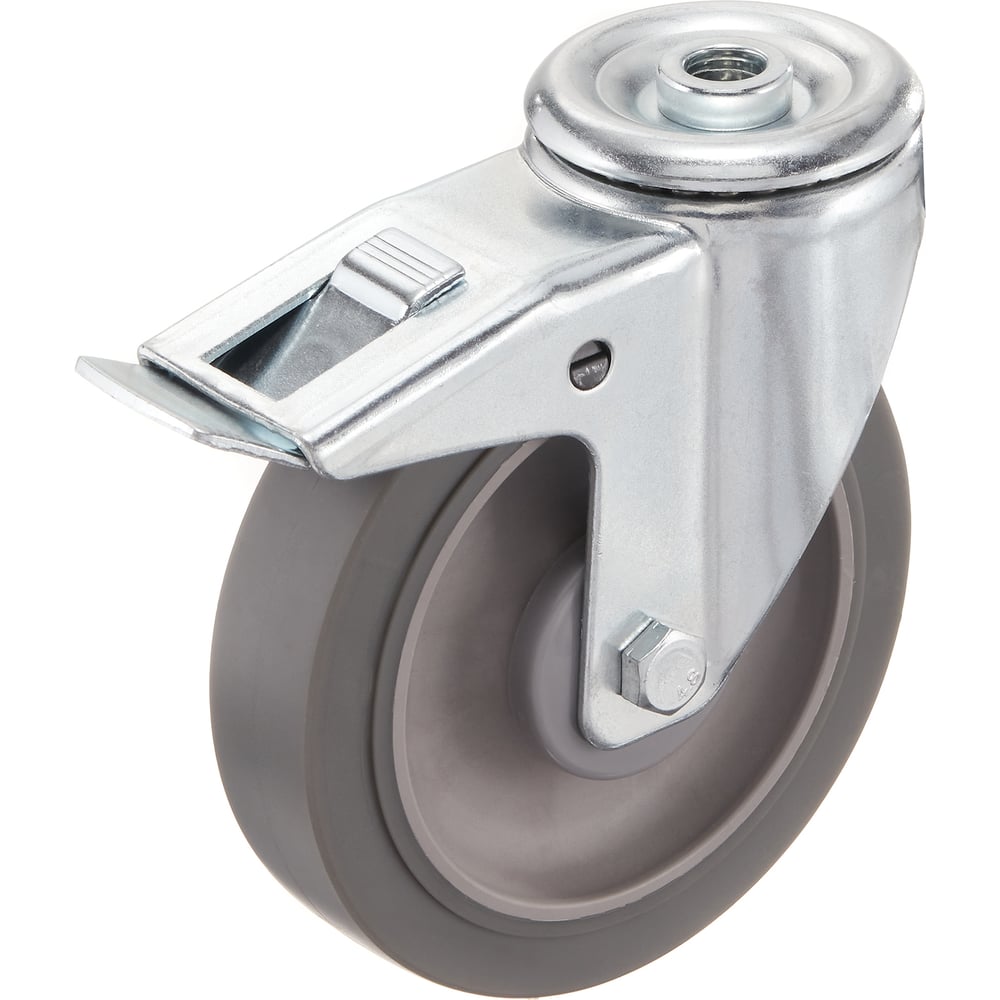 Изображение товара Поворотное колесо с тормозом 125 мм Стелла-техник промышленные материалы