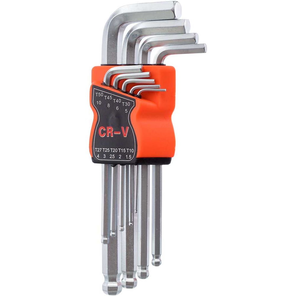 Изображение товара Набор шестигранных ключей с шаровым окончанием Zipower 9 предметов