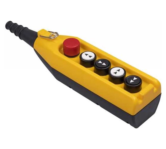 Изображение товара Пульт управления EMAS 5 кнопок (первая кнопка аварийный стоп CP200EA30, 1НЗ), двухскоростной, cерия PV (250В AC, 4А), IP65 PV5EA30B44