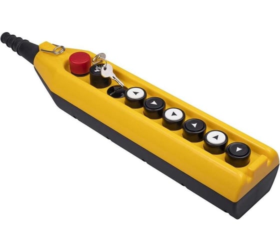 Изображение товара Пульт управления EMAS 9 кнопок (первая кнопка ключ-марка CP102AC20, 1НЗ+1НО), односкоростной, cерия PV (250В AC, 4А), IP65 PV9AC20B2222