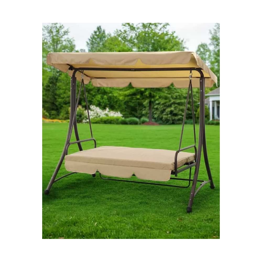 Изображение товара Качели садовые Green Days 3-местные с крышей 190x120x165 см