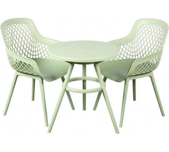 Изображение товара Садовая мебель Green Days стол, 62.5х70 см, 2 кресла, 120 кг, 730205chair + 730203table 440042