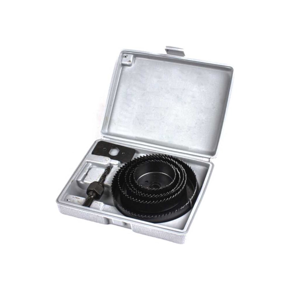 Изображение товара Набор пил кольцевых СИЛАЧ 9 предметов для дерева и пластика в кейсе