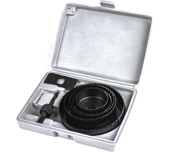 Изображение товара Набор пил кольцевых СИЛАЧ 9 предметов, 64-127мм, в кейсе 023749