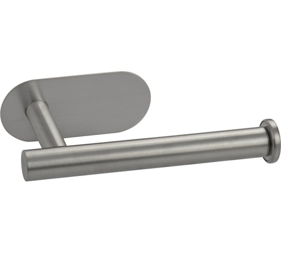 Изображение товара Держатель туалетной бумаги BRIMIX из нержавеющей стали, антивандальный,на овальном основании, на самоклейке, цвет сатин 79913