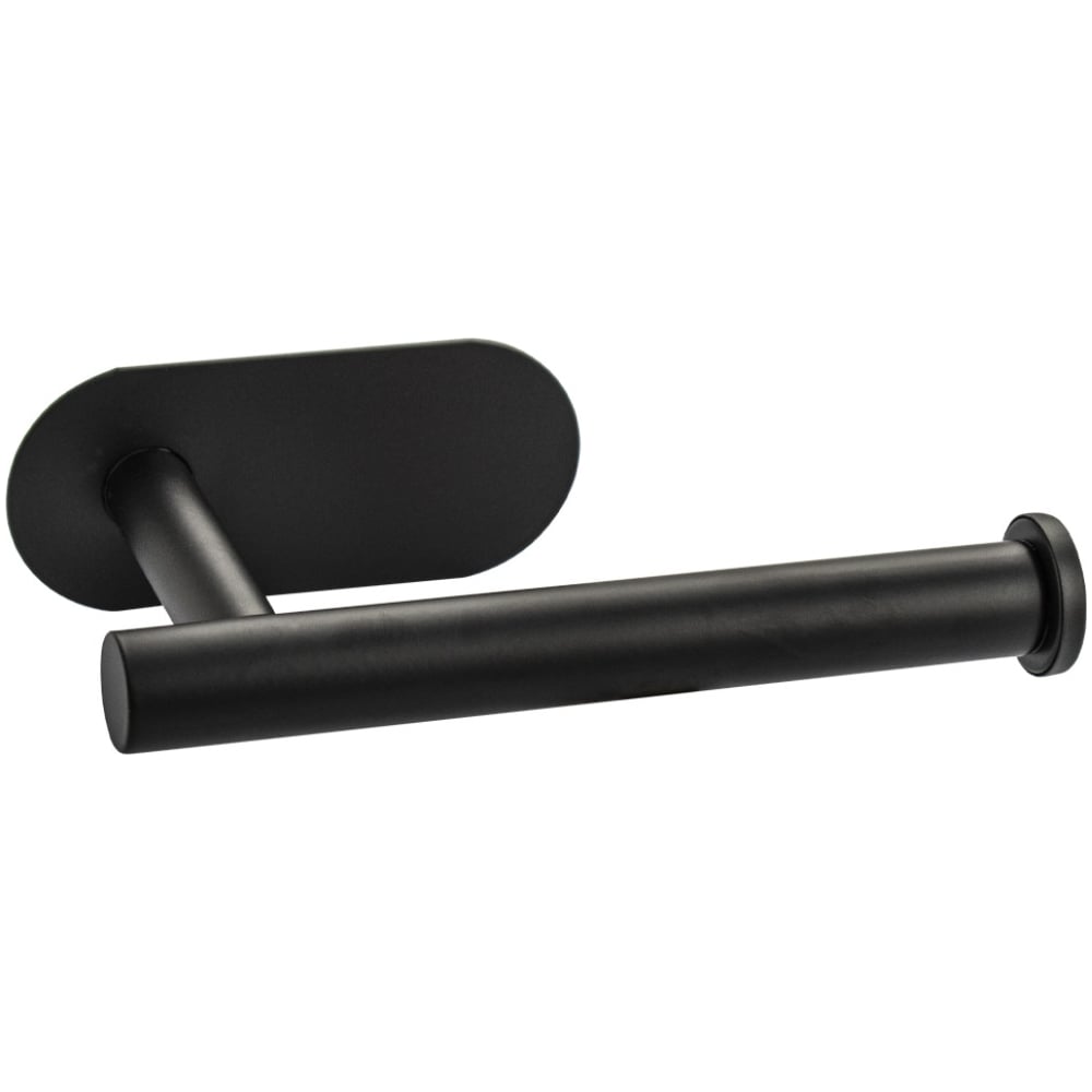 Изображение товара Держатель туалетной бумаги BRIMIX из нержавеющей стали антивандальный на самоклейке черный матовый