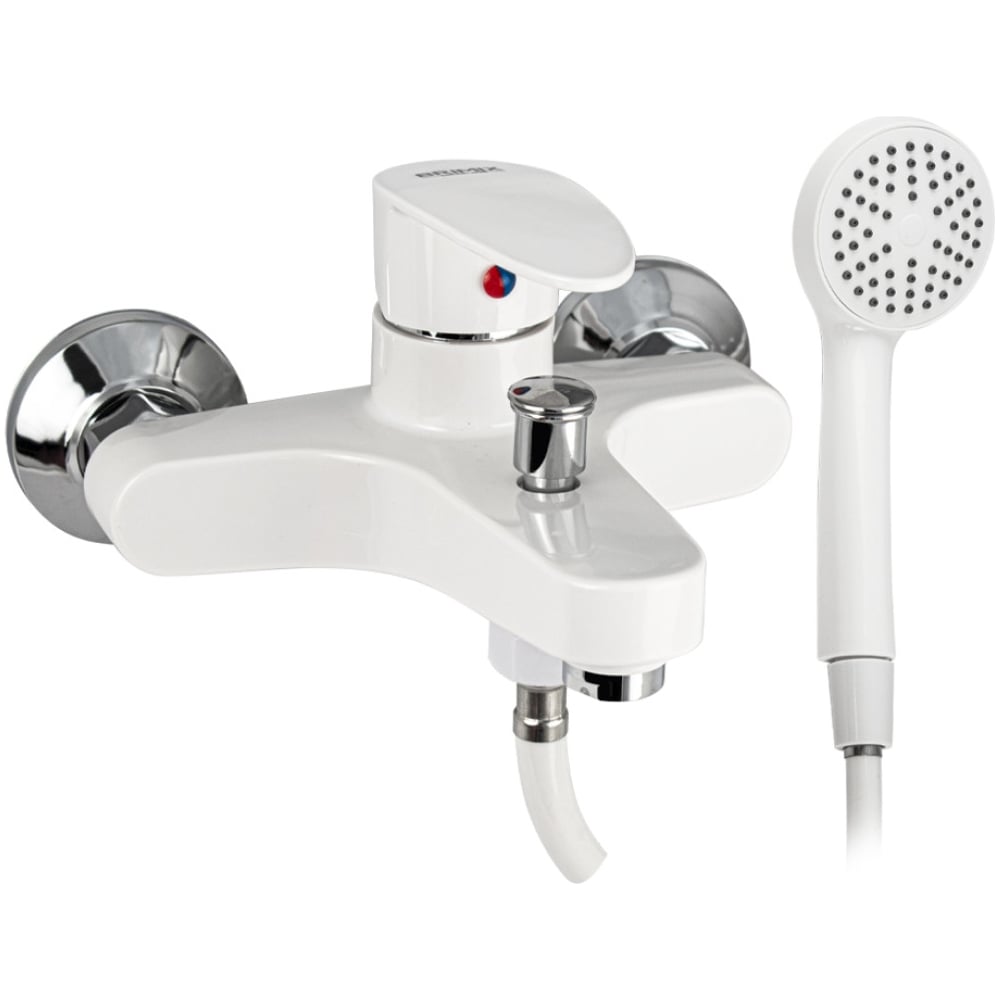 Изображение товара Смеситель в ванную BRIMIX короткий излив однорычажный белый