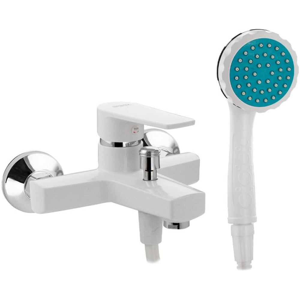 Изображение товара Смеситель для ванны BRIMIX короткий излив однорычажный белый стиль modern