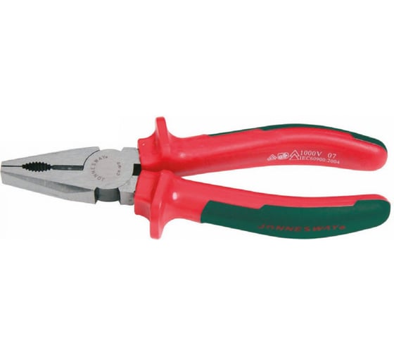 Изображение товара Диэлектрические пассатижи с двухкомпонентными рукоятками Jonnesway PV0816 160 м 48840