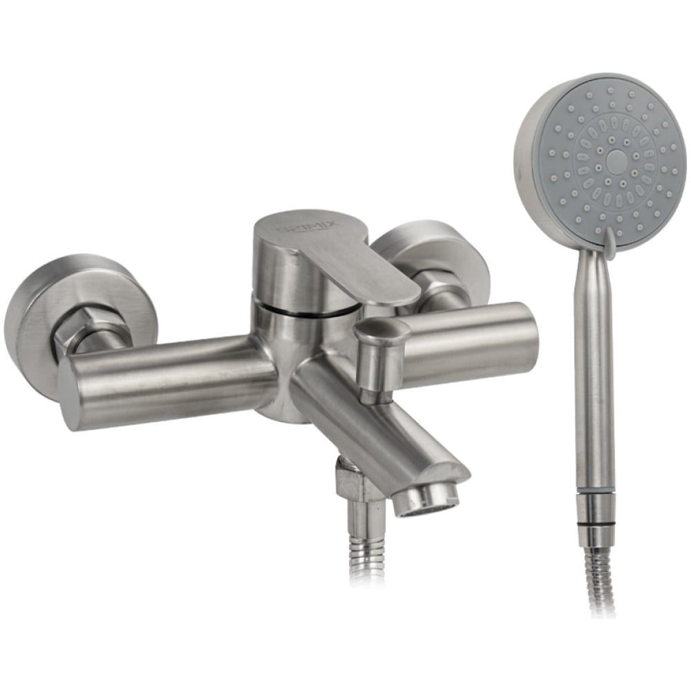 Изображение товара Смеситель в ванную BRIMIX короткий излив из нержавеющей стали сатин