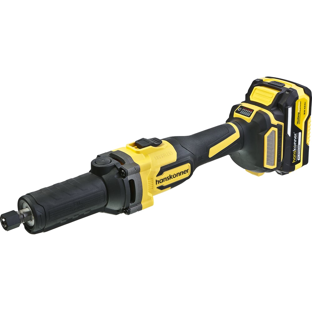 Изображение товара Аккумуляторная шлифовальная машина Hanskonner HSG1868 цанга 6 мм подсветка