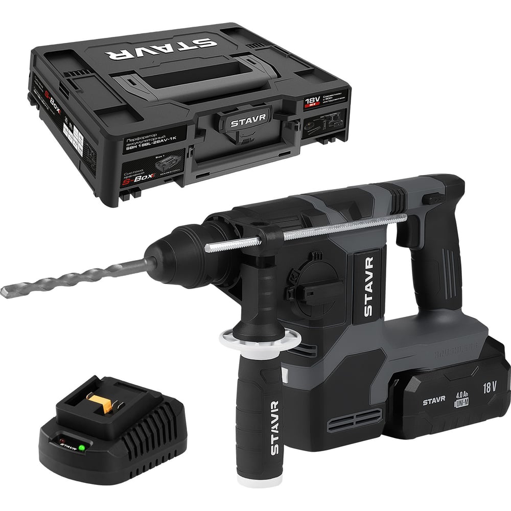 Изображение товара Перфоратор аккумуляторный Ставр SDS-PLUS 18 В 2.8 Дж 3 режима